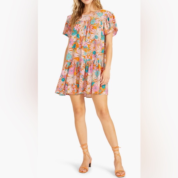 BB Dakota by Steve Madden Nathalie Tiered Detail Dress size L - Picture 1 of 6